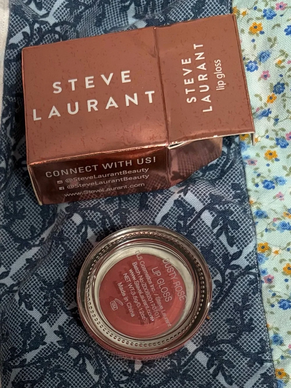 Steve Laurant Lip Gloss DUSTY ROSE 0.12 oz Full Size Brand New In Box